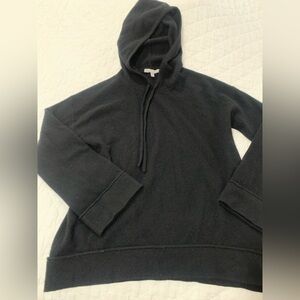 Cozy black cashmere hoodie